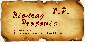Miodrag Projović vizit kartica